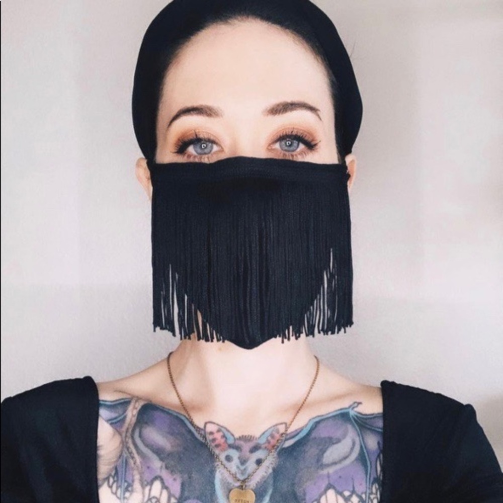 Fringe mask - handmade